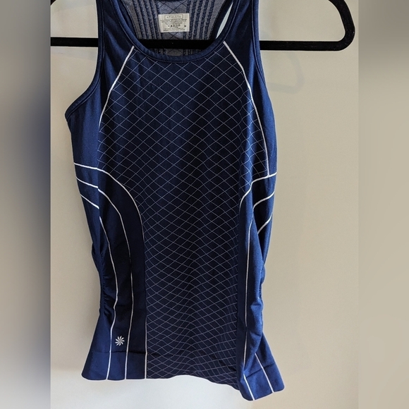 Athleta Finish Fast Navy Racerback Tank size M - Picture 2 of 6